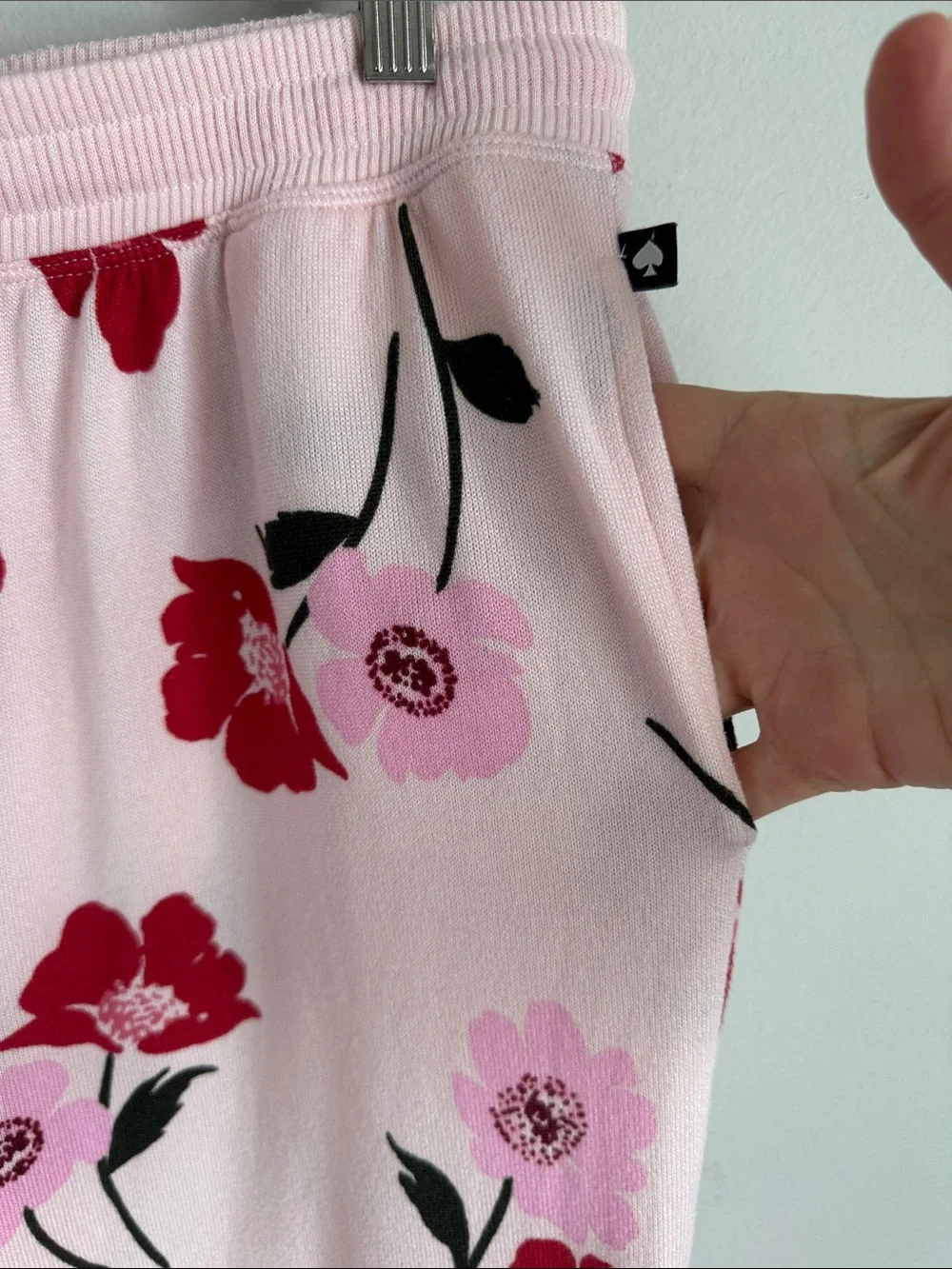 Kate Spade New York Floral Pajama Lounge Set Pink Red Print Women’s Large